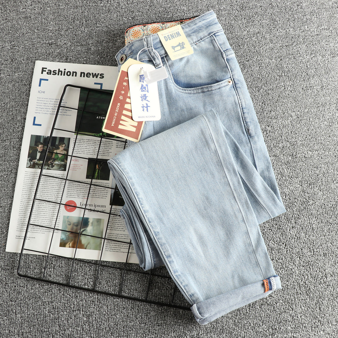 Damer Slim-Fit Jeansen med hög midja och vintageeffekt Mirla-Eva Jonsson