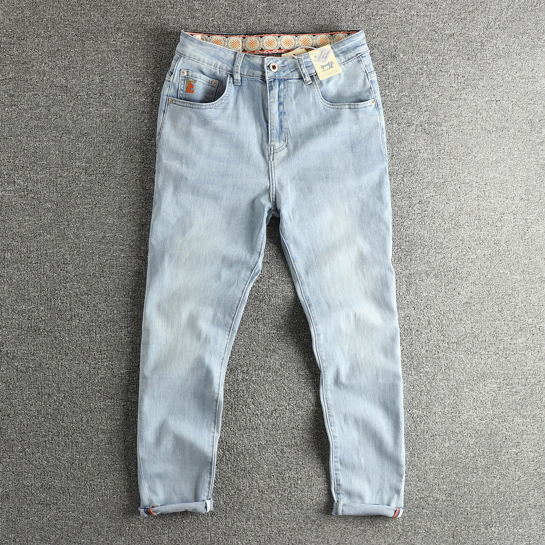 Damer Slim-Fit Jeansen med hög midja och vintageeffekt Mirla-Eva Jonsson