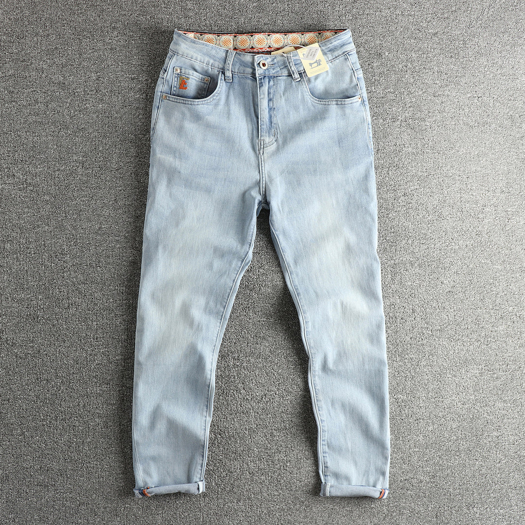Damer Slim-Fit Jeansen med hög midja och vintageeffekt Mirla-Eva Jonsson