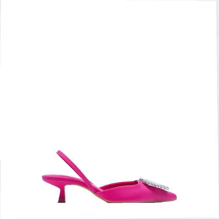 Damer Slingback-Pantoletter med Glittrande Smycke Detalj och Elegant Design Mirla-Eva Jonsson