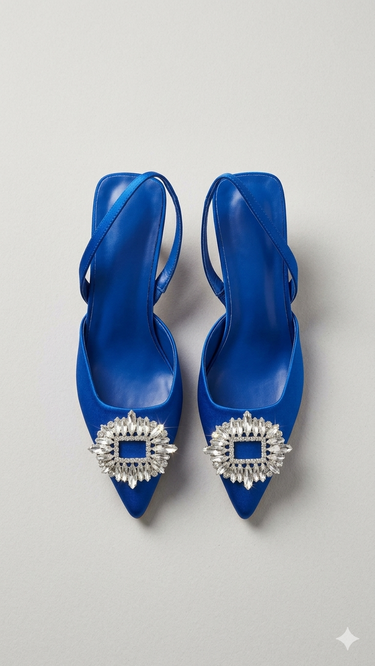 Damer Slingback-Pantoletter med Glittrande Smycke Detalj och Elegant Design Mirla-Eva Jonsson