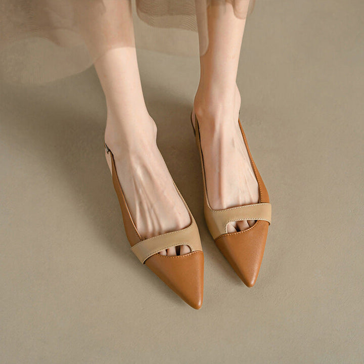 Damer Slingback Pumps med Modern Cut-Out-design och Elegant Spetsfotbädd Mirla-Eva Jonsson