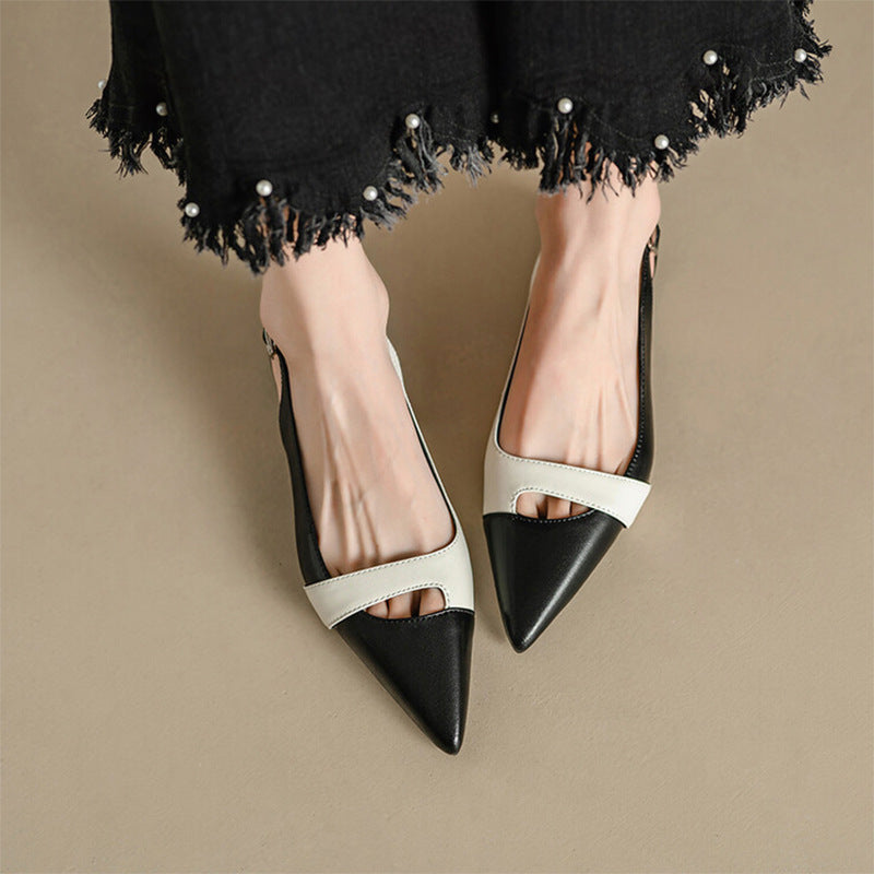 Damer Slingback Pumps med Modern Cut-Out-design och Elegant Spetsfotbädd Mirla-Eva Jonsson