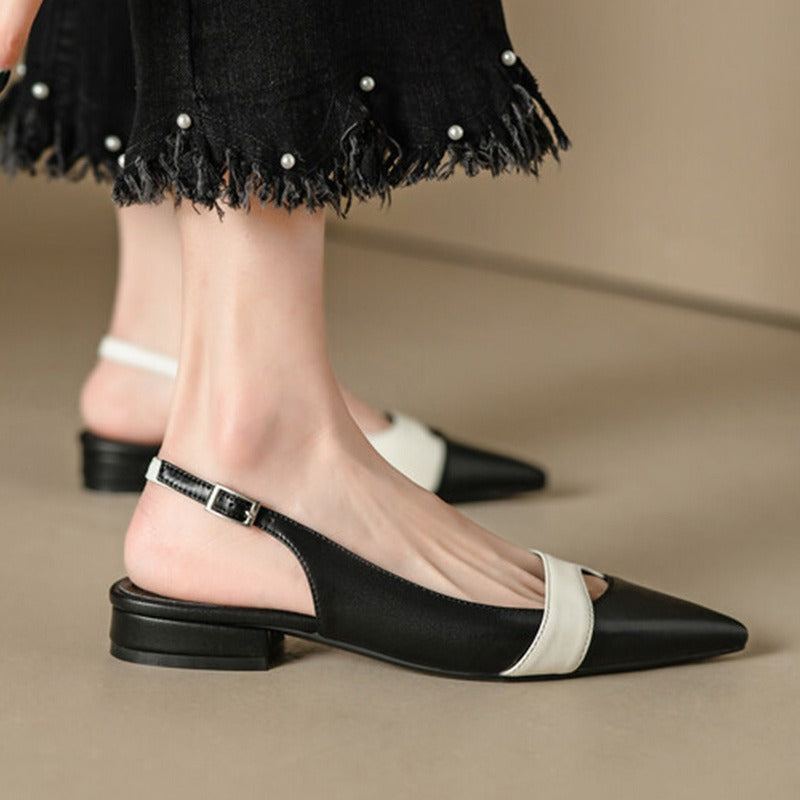 Damer Slingback Pumps med Modern Cut-Out-design och Elegant Spetsfotbädd Mirla-Eva Jonsson