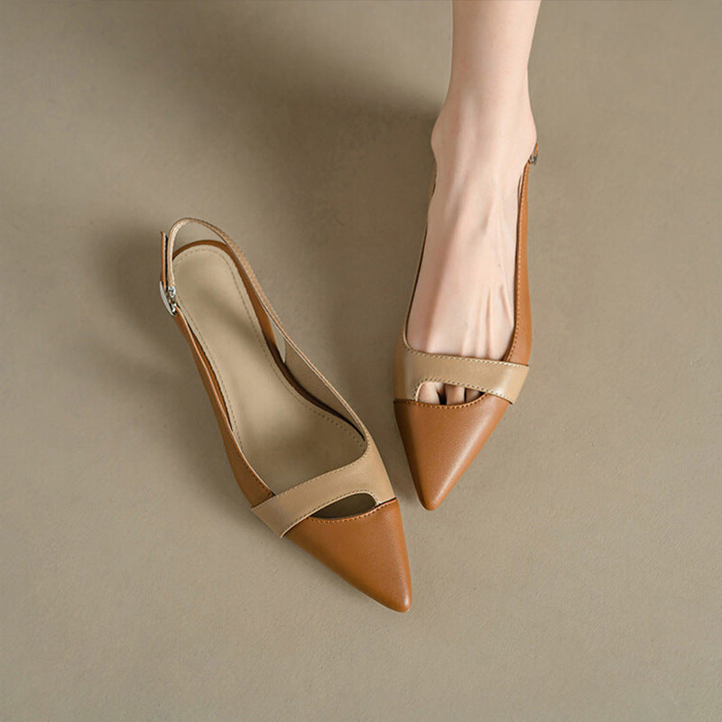 Damer Slingback Pumps med Modern Cut-Out-design och Elegant Spetsfotbädd Mirla-Eva Jonsson