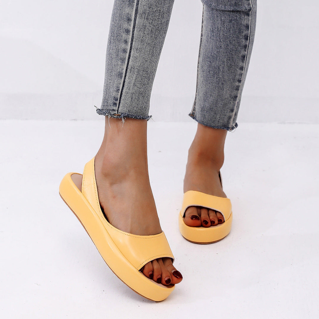 Damer Slingback Sandaler med Modernt Platå och Justerbar Rem Mirla-Eva Jonsson
