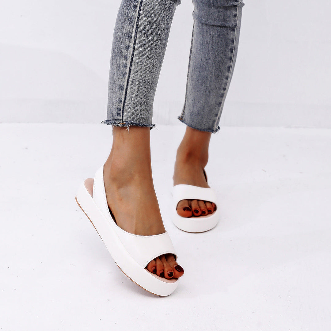 Damer Slingback Sandaler med Modernt Platå och Justerbar Rem Mirla-Eva Jonsson