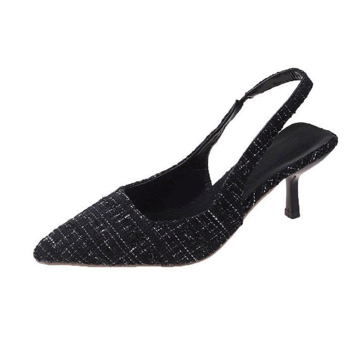Damer Slingback-pumps med elegant tygblandning och moderiktig klack Mirla-Eva Jonsson