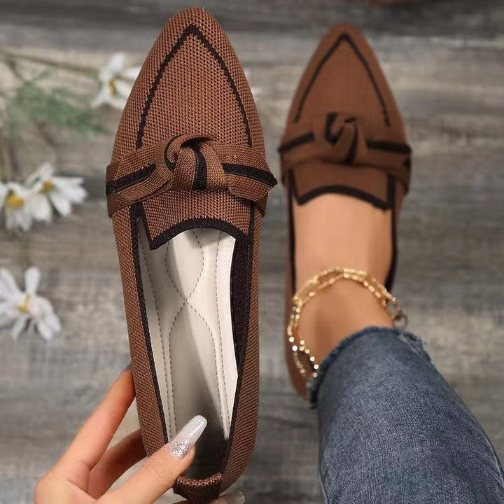 Damer Slip-On Mokasiner med Elegant Knut-Detalj Mirla-Eva Jonsson