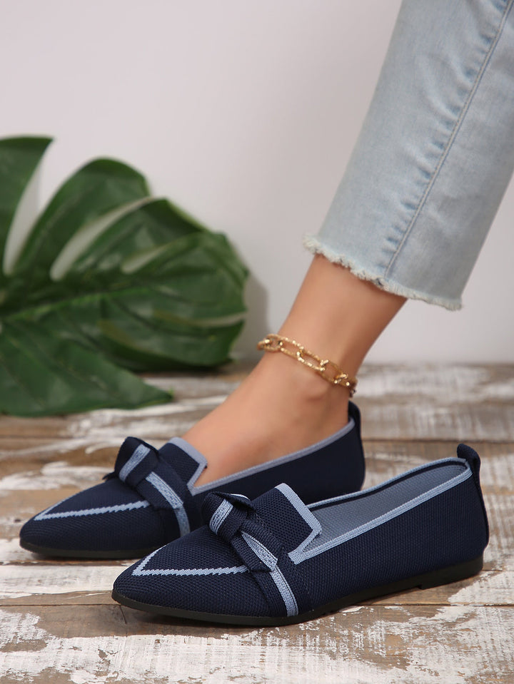 Damer Slip-On Mokasiner med Elegant Knut-Detalj Mirla-Eva Jonsson