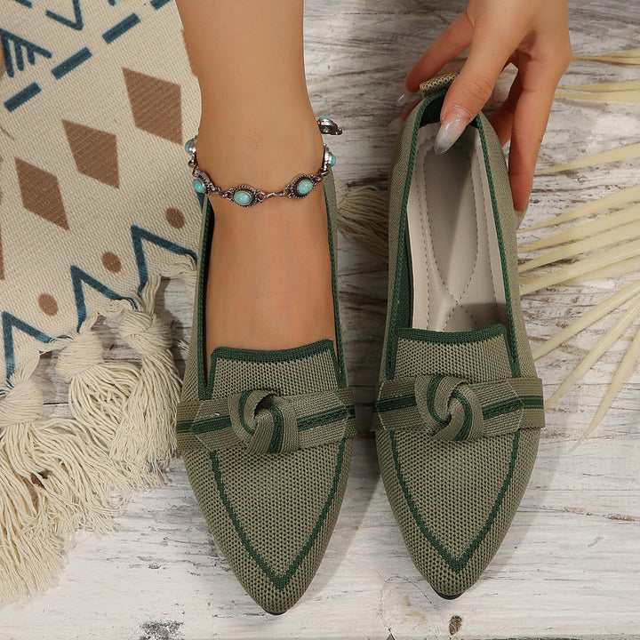 Damer Slip-On Mokasiner med Elegant Knut-Detalj Mirla-Eva Jonsson