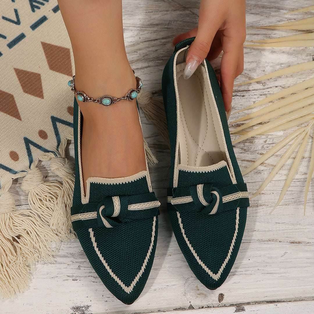 Damer Slip-On Mokasiner med Elegant Knut-Detalj Mirla-Eva Jonsson