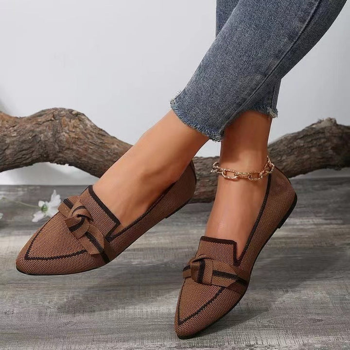 Damer Slip-On Mokasiner med Elegant Knut-Detalj Mirla-Eva Jonsson
