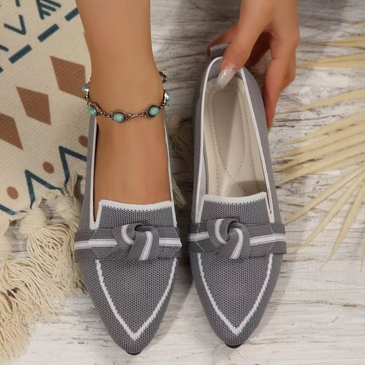 Damer Slip-On Mokasiner med Elegant Knut-Detalj Mirla-Eva Jonsson