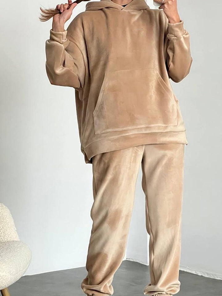 Damer Soft-Fleece Hoodie och avslappnade Joggingbyxor Set Mirla-Eva Jonsson