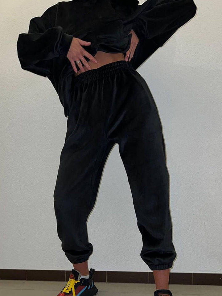 Damer Soft-Fleece Hoodie och avslappnade Joggingbyxor Set Mirla-Eva Jonsson