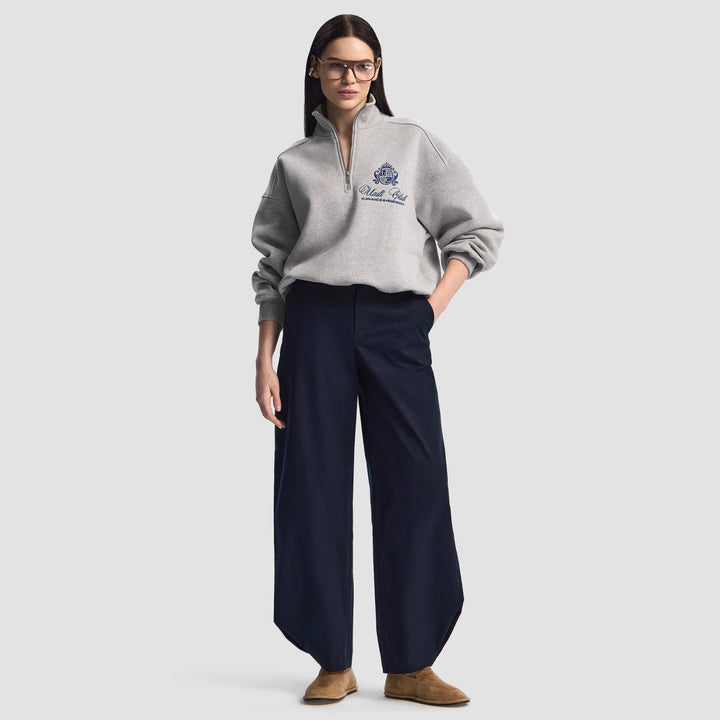 Damer Sommar Zip Tröja med högkvalitativ broderidesign och avslappnad passform Mirla-Eva Jonsson