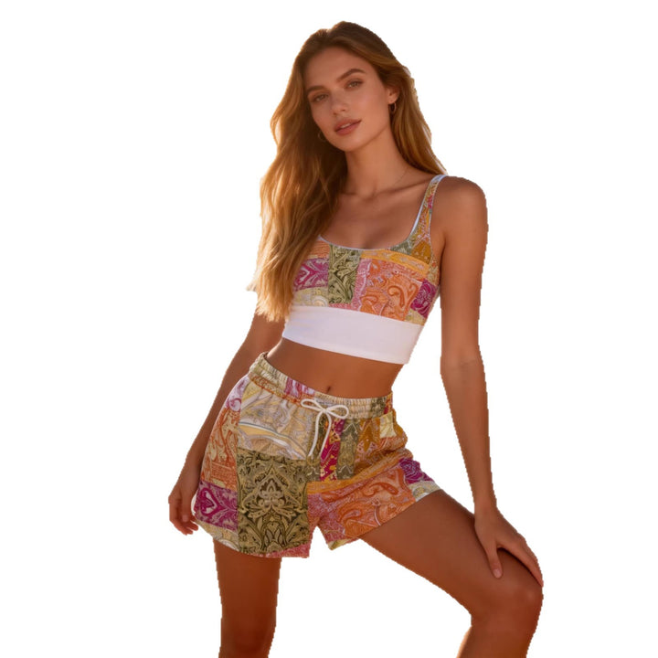 Damer Somrigt Sporttop och Shorts Set Mirla-Eva Jonsson