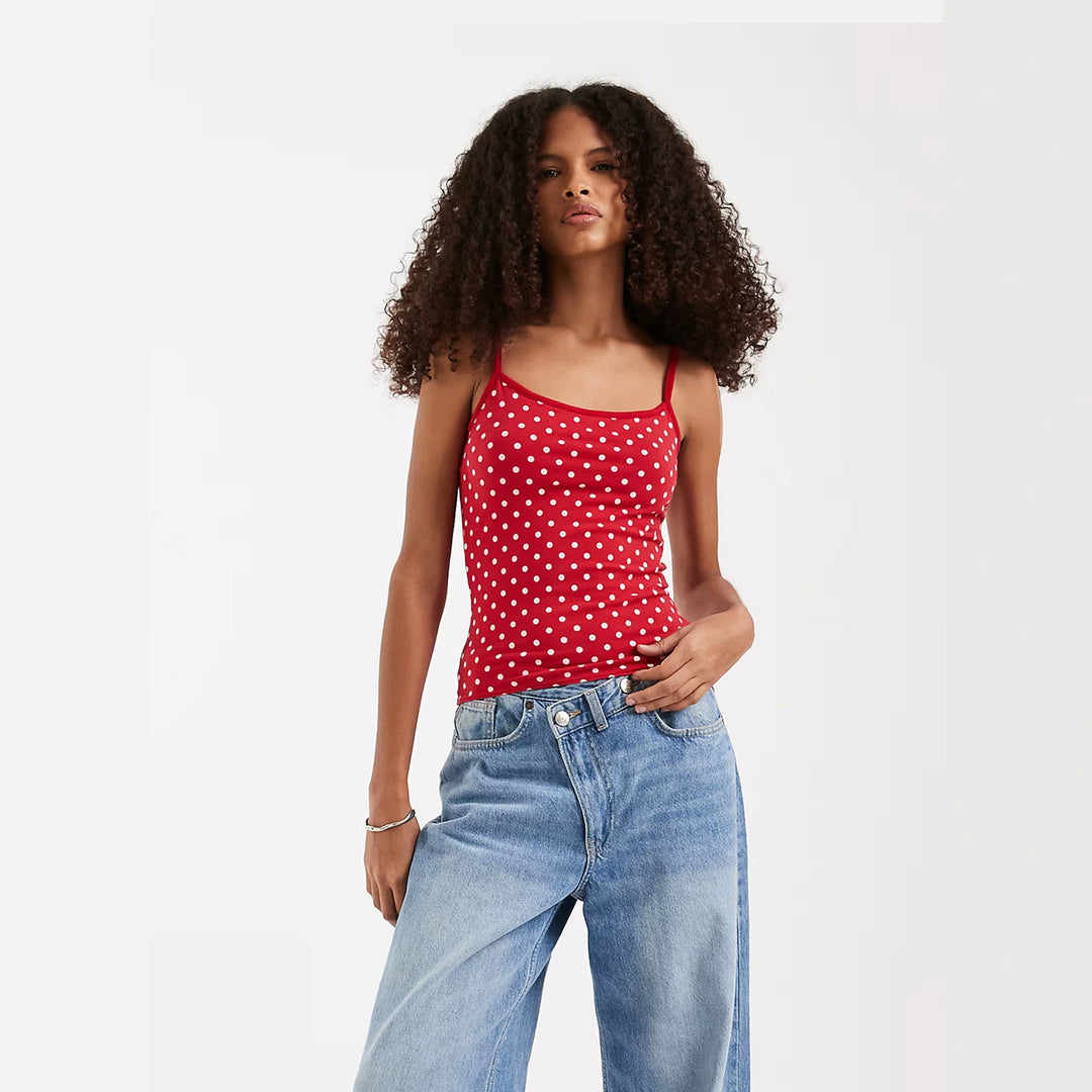 Damer Spaghetti axel topp med polka prickar Mirla-Eva Jonsson