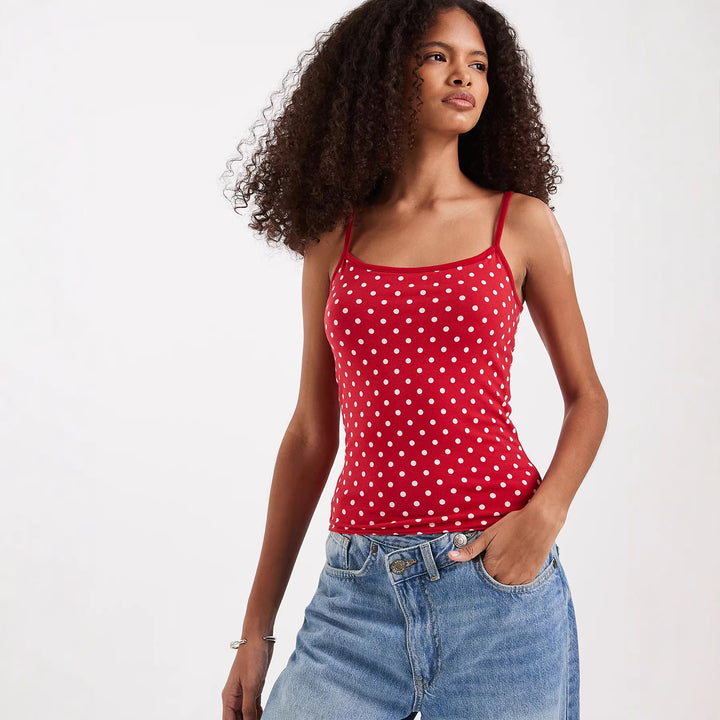 Damer Spaghetti axel topp med polka prickar Mirla-Eva Jonsson