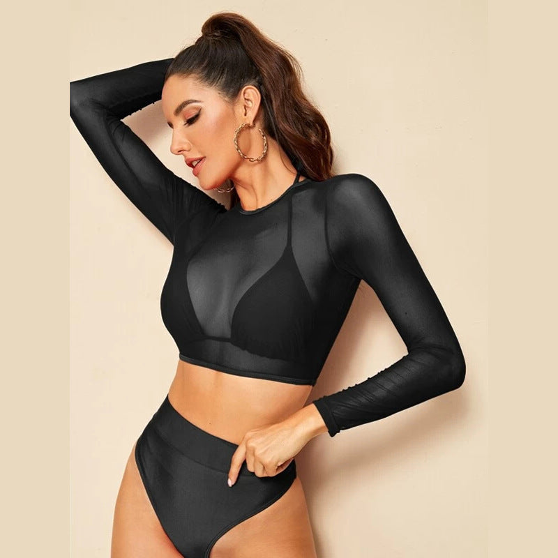 Damer Sport-Bikini-set med långärmad topp och hög midja Mirla-Eva Jonsson