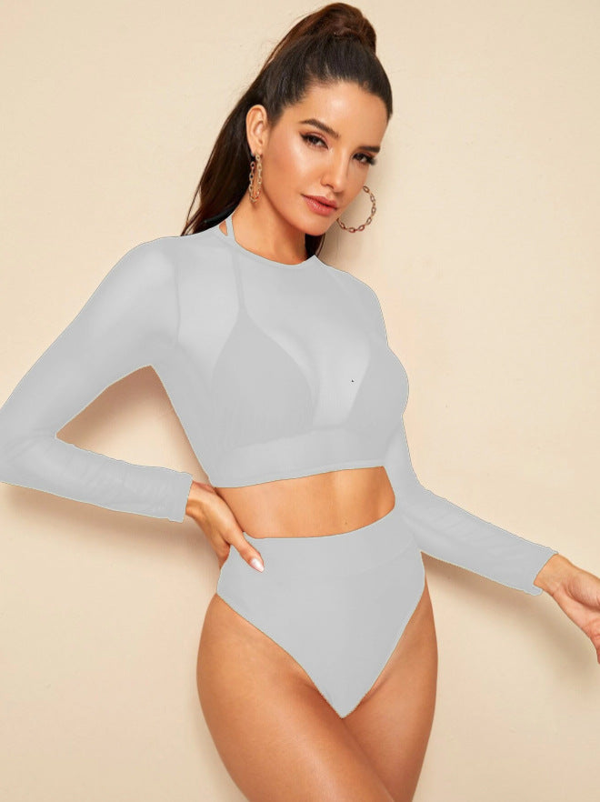 Damer Sport-Bikini-set med långärmad topp och hög midja Mirla-Eva Jonsson