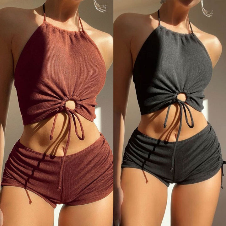 Damer Sportig Bikiniset med raffinerad vikdesign och justerbara axelband Mirla-Eva Jonsson