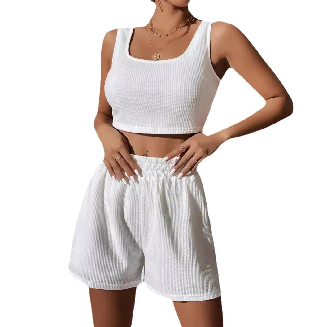 Damer Sportig Crop-Top och Shorts Ensemble Eva Jonsson-Eva Jonsson