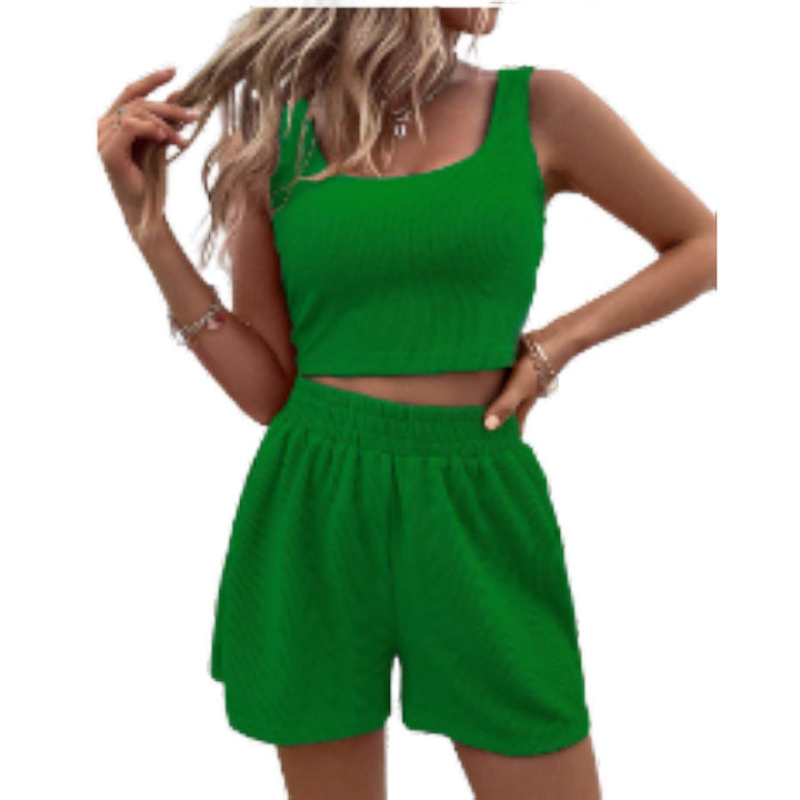 Damer Sportig Crop-Top och Shorts Ensemble Eva Jonsson-Eva Jonsson