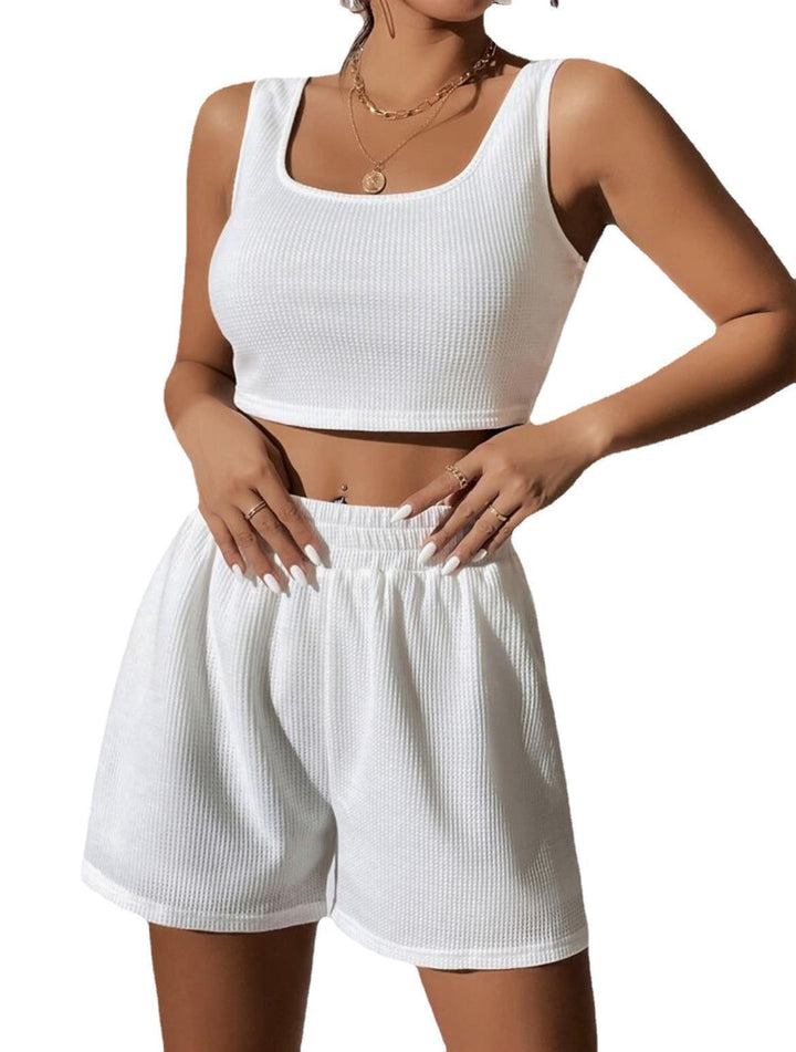 Damer Sportig Crop-Top och Shorts Ensemble Eva Jonsson-Eva Jonsson