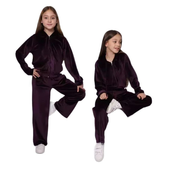 Damer Sportig Fleece-Loungewear-set med huva och elastisk midja Mirla-Eva Jonsson