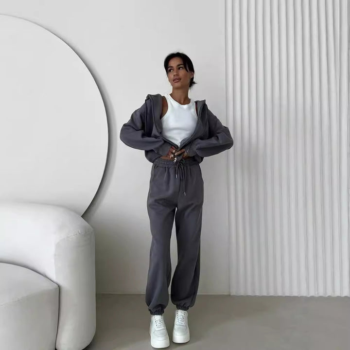 Damer Sportig Hooded Sweatshirt med Dragkedja Mirla-Eva Jonsson