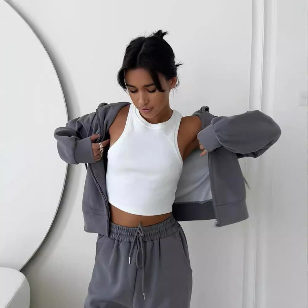Damer Sportig Hooded Sweatshirt med Dragkedja Mirla-Eva Jonsson