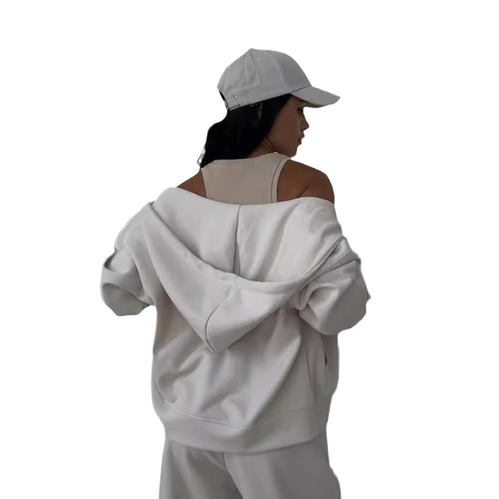 Damer Sportig Hooded Sweatshirt med Dragkedja Mirla-Eva Jonsson