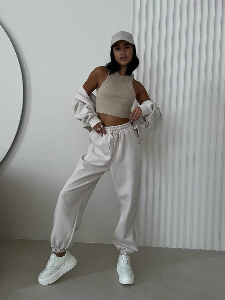 Damer Sportig Hooded Sweatshirt med Dragkedja Mirla-Eva Jonsson