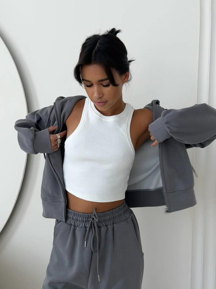 Damer Sportig Hooded Sweatshirt med Dragkedja Mirla-Eva Jonsson