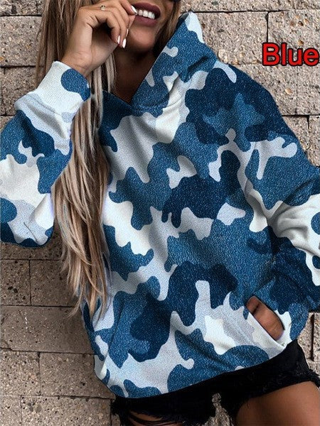 Damer Sportig Hoodie i trendig camouflagemönster Mirla-Eva Jonsson