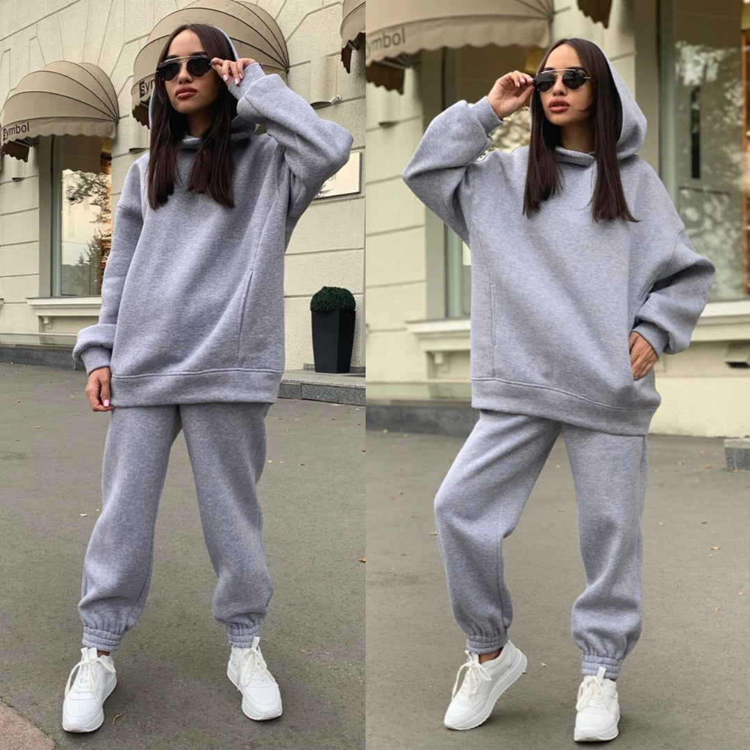 Damer Sportig Hoodie och Joggingbyxor Set Mirla-Eva Jonsson