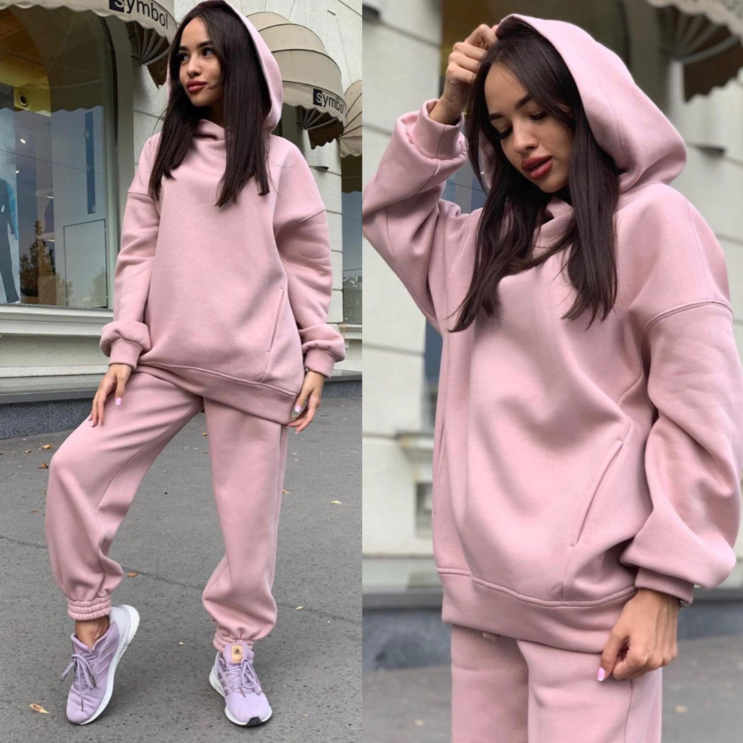 Damer Sportig Hoodie och Joggingbyxor Set Mirla-Eva Jonsson