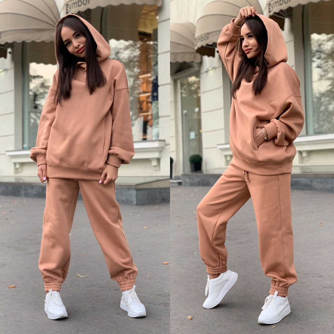 Damer Sportig Hoodie och Joggingbyxor Set Mirla-Eva Jonsson