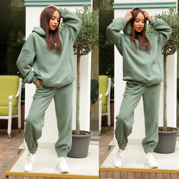 Damer Sportig Hoodie och Joggingbyxor Set Mirla-Eva Jonsson