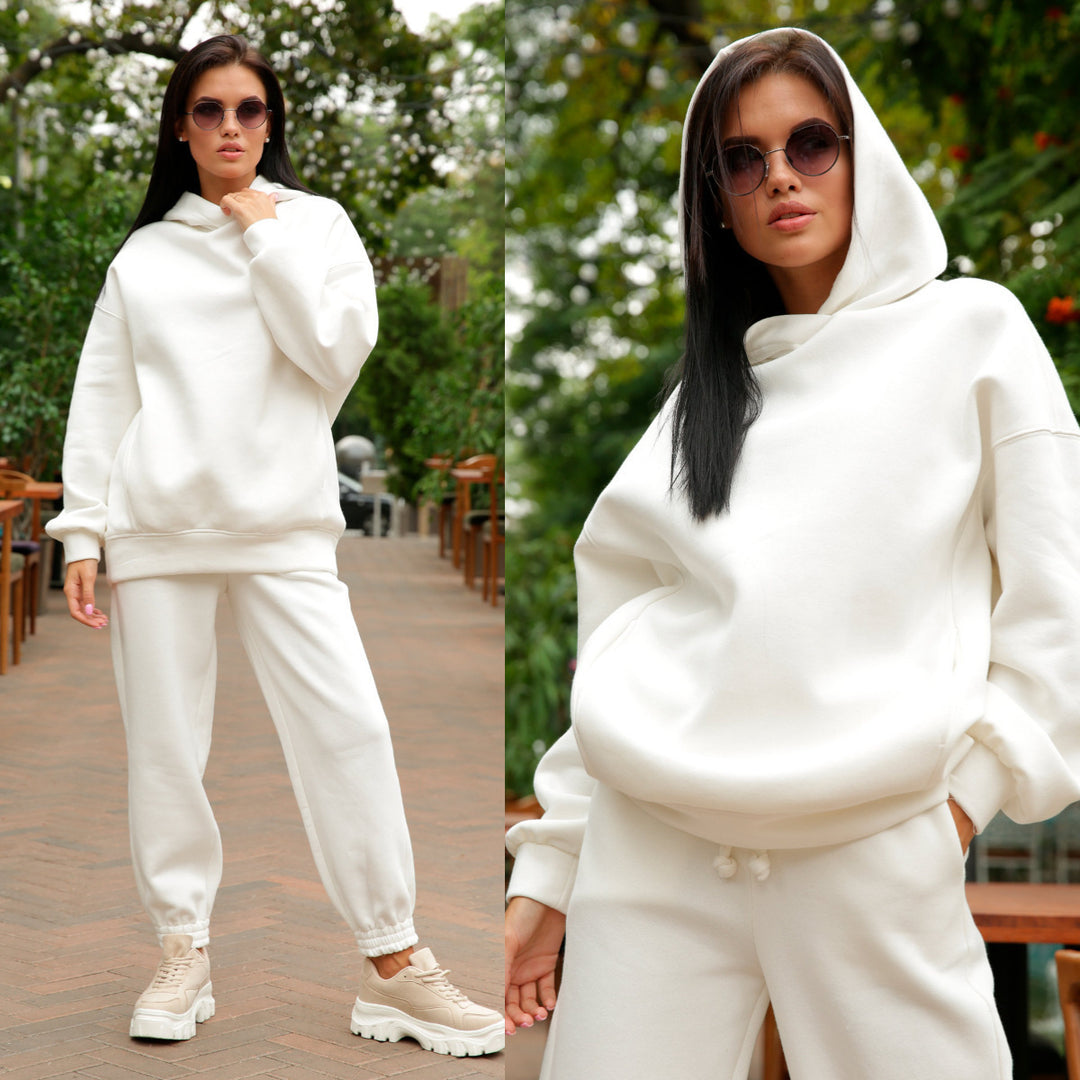 Damer Sportig Hoodie och Joggingbyxor Set Mirla-Eva Jonsson