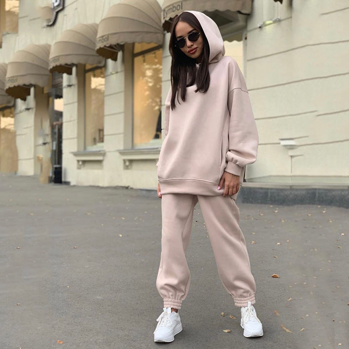 Damer Sportig Hoodie och Joggingbyxor Set Mirla-Eva Jonsson
