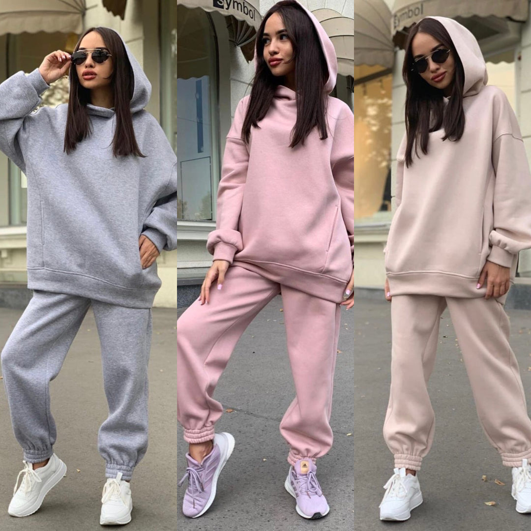 Damer Sportig Hoodie och Joggingbyxor Set Mirla-Eva Jonsson