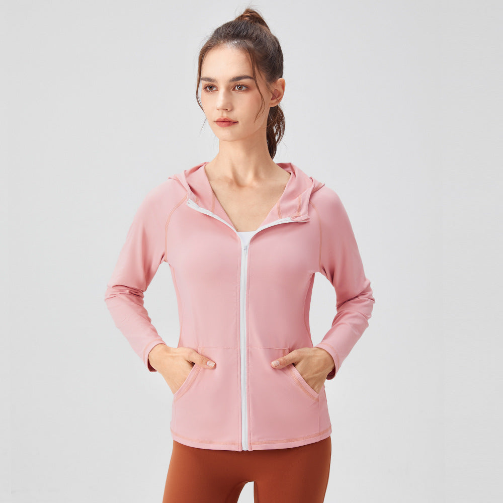 Damer Sportig Hoodiejacka med Lätt Material och Praktiska Fickor Mirla-Eva Jonsson