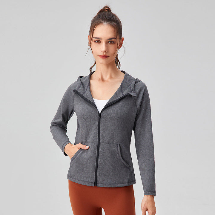 Damer Sportig Hoodiejacka med Lätt Material och Praktiska Fickor Mirla-Eva Jonsson