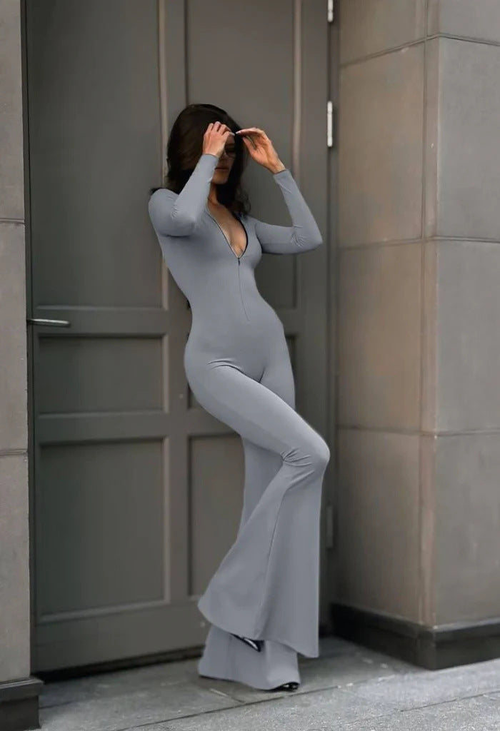 Damer Sportig Jumpsuit med dragkedja och figurnära snitt Mirla-Eva Jonsson