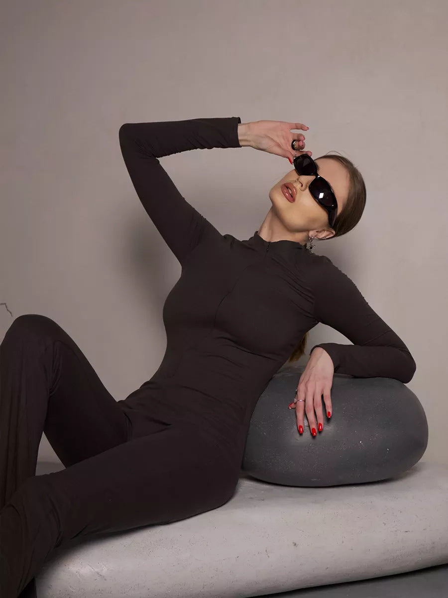 Damer Sportig Jumpsuit med dragkedja och figurnära snitt Mirla-Eva Jonsson