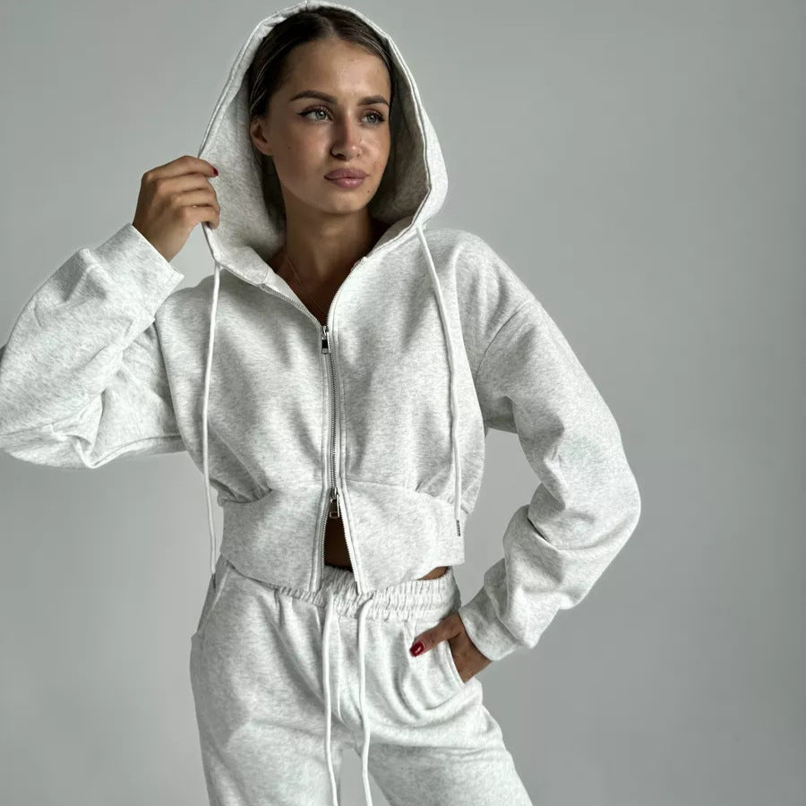 Damer Sportig Kappad Huvtröja och Lösa Joggingbyxor Set Mirla-Eva Jonsson