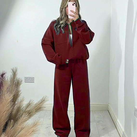 Damer Sportig Loungewear-set med avslappnad passform och bekväma material Mirla-Eva Jonsson